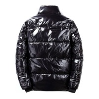 Veste matelassée d'hiver pour homme de qualité supérieure, nouvelle mode, sur mesure, col montant, logo frontal, imperméable, respirante