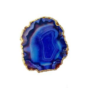 Classic Theme Tableware Accessories Agate <b>Coaster</b> With <b>Gold</b> Electroplated Agate Slice at Wholesale Price with Premium Quality - Product Image 6