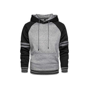 เสื้อฮู้ดแนวลำลองสำหรับผู้ชาย, เสื้อสวมหัวดีไซน์ลายนูนเสื้อสวมหัวสีตัดกันสองชั้นปรับได้มีเชือกผูกสำหรับฤดูหนาวย้อมสีธรรมดา - Product Image 6