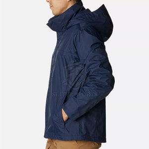 แจ็กเก็ตกันฝนระบายอากาศได้ดีสำหรับผู้ชายคอเสื้อแบบออกแบบโลโก้ได้ตามต้องการสไตล์สตรีท - Product Image 3