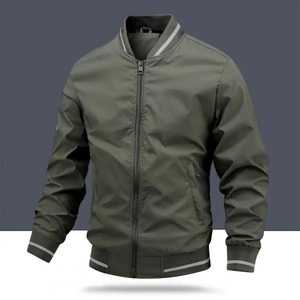 Blouson d'aviateur à fermeture éclair pour hommes vêtements de ville décontractés Hip Hop Slim Fit manteaux pour hommes vêtements de haute qualité à la mode pour hommes - Product Image 3