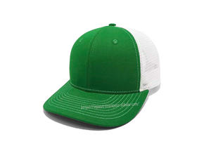 Sombrero de camionero verde liso, parte trasera de malla, forma 6606, logotipo personalizado, bordado, gorras deportivas de alta calidad, sombreros de fabricante de Vietnam - Product Image 2