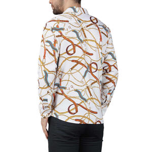 เสื้อเชิ้ตแขนยาวผู้ชาย Smart Street ผ้าฝ้าย 100% ระบายอากาศได้ดี เป็นมิตรกับสิ่งแวดล้อม แห้งเร็ว สำหรับฤดูร้อน 220 กรัม ดีไซน์เรียบหรู เหมาะสำหรับวันหยุดสุดสัปดาห์ - Product Image 3