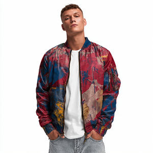 Chaqueta Bomber Satinada con Sublimación Frontal Personalizada OEM, Chaqueta de Invierno para Exteriores MA1, Reversible, Cortavientos, Estampada para Hombre - Product Image 5