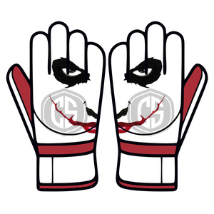 Guantes de Portero de Fútbol para Jóvenes y Adultos con Diseño de Joker Rojo y Negro, Correa de Muñeca Ajustable, Palma de Látex de Alto Agarre - Product Image 1