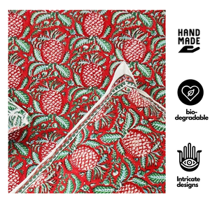 Premium Jaipuri Hand Crafted Hand Block Printed Pure Cotton Yellow Bed Sheet Set Indian Print <b>King</b> <b>Size</b> (108*108") Bedding - Product Image 5