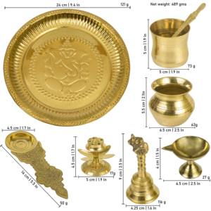 ชุดถาดบูชาพระพุทธเจ้าแก้ว ทำจากทองเหลืองคุณภาพสูง เหมาะสำหรับการบูชาประจำวัน เทศกาล และเป็นของขวัญ - Product Image 4