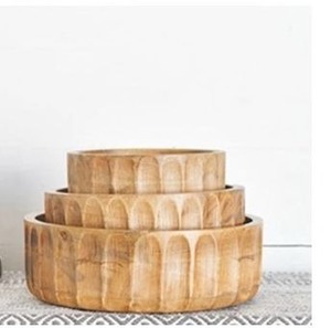 Bol en bois de nouvelle conception avec finition en noyer - Product Image 4