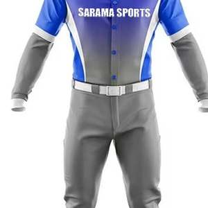 Jersey de béisbol de poliéster 100% personalizado, uniforme transpirable con logotipo impreso, ropa de béisbol - Product Image 3