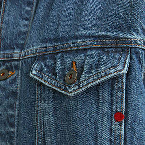 Meilleures ventes Vestes en jean pour hommes faites sur mesure avec col montant Logo avant-Prix bas - Product Image 4