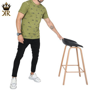 Camiseta Casual de Algodón/Fibra de Bambú para Hombre 2026, Color Sólido con Diseño, Manga Corta Lisa, Precio al por Mayor - Product Image 6