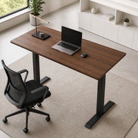 Escritorio Eléctrico de Altura Ajustable con Doble Motor Oculto, Escritorio Ergonómico de 2 Etapas para Trabajar de Pie o Sentado, Muebles de Oficina, Mesas para Computadora