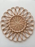 Set de table rond et assiette de présentation en bambou faits à la main, style bohème de luxe, écologique, imperméable, pour mariage et usage domestique, personnalisable
