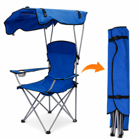 Camping pliant pour chaise de plage de pique-nique avec auvent pare-soleil