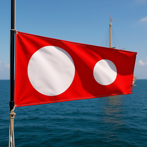 Corpen Nautical Signal <b>Flag</b> 50x170cm Red With White Circles - Product Image 3