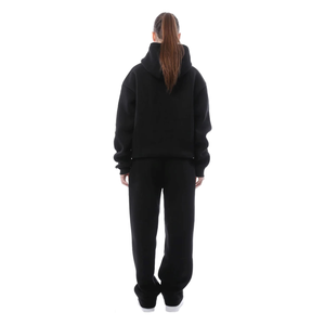 Excelente chándal para hombre Unisex personalizar sudaderas con capucha de gran tamaño y conjunto de Jogger pantalones de chándal acampanados con capucha conjuntos de hombre - Product Image 6