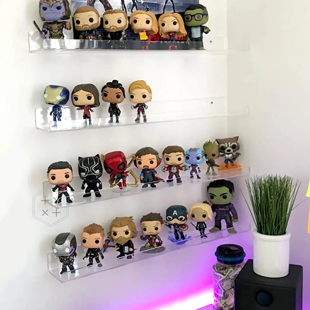 อะคริลิ Funko ชั้นวางจอแสดงผลสำหรับร้านค้าปลีก