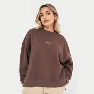 Sudaderas con logotipo personalizado de lana Lisa para mujer y niña, sudadera con hombros caídos, sudadera para mujer, Sudadera con cuello redondo - Product Image 3