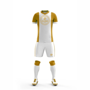 100% polyester meilleure qualité conception personnalisée ensemble d'uniformes de maillot de football confort respirant avec coupe automatisée service OEM court - Product Image 6