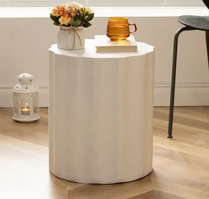 Estilo minimalista fibra de vidro concreto reforçado forma única café mesa mesa de chá para sala