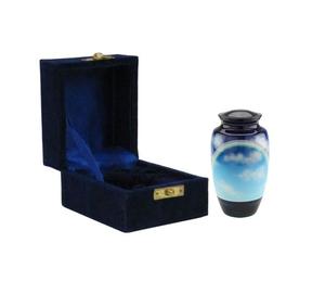 Urna de aluminio de diseño moderno para adultos, ataúd cinerario hecho a mano, Memorial de cenizas de cremación - Product Image 1