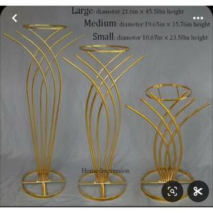 Admirable Juego de Soportes Decorativos Harlow de Metal con Recubrimiento en Polvo de Color Personalizado HI-84008 para Decoración de Bodas - Product Image 2