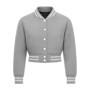 Veste de baseball à manches longues pour femmes, veste de style universitaire, logo personnalisé, tendance, variété, respirante, rembourrage en coton d'automne - Product Image 1