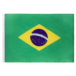 Drapeau Brésilien Personnalisé 3x5ft en Polyester 210D Brodé Style Volant pour Voiture, Utilisation Intérieure et Extérieure - Offre Spéciale - Product Image 1