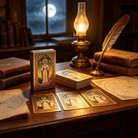 Cartes de tarot vintage dorées, jeu de cartes de divination oracle personnalisées avec boîte d'emballage, cartes de tarot personnalisées en gros