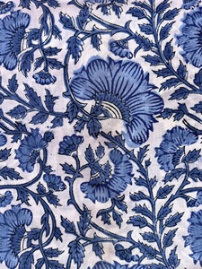 Manufacturer's Luxury Summer Wear Girls' Bags Curtains Beautifully Hand-block Printed 18-Yard Cotton Fabric Woven - Product Image 2