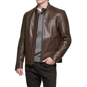 100% Leather Causal Look <b>jacket</b> for men men's <b>jackets</b> New Style Vintage New Design Breathable Solid Color Leather <b>Jacket</b> Men's - Product Image 1