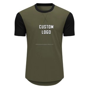 เสื้อยืดเปล่าคุณภาพสูงสำหรับผู้ชาย ยี่ห้อ OEM ของแท้ใหม่ ผลิตตามสั่ง ขายส่ง ผ้าคอตตอน 100% หนัก 180 กรัม ถักด้านหน้า - Product Image 1