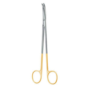 Tijeras de Disección TC Fomon de Acero Inoxidable con Mango Dorado, Tijeras Nasales Anguladas para Rinoplastia, Instrumentos de Cirugía Plástica de Alta Calidad - Product Image 3