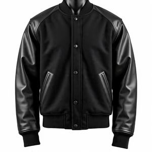 Veste de baseball varsity à manches longues pour homme avec logo personnalisé 2025, impression personnalisée, couleur et taille personnalisées, service de vente en gros OEM - Product Image 5