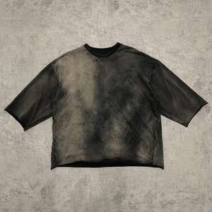 Camiseta recortada de gran tamaño personalizada Vintage Sun-Faded Wash, algodón pesado, dobladillo cortado - Product Image 6