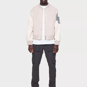 OEM แจ็กเก็ตฤดูหนาวสำหรับผู้ชาย, แจ็กเก็ตแขนเสื้อแจ็กเก็ตเลตเตอร์แมนดีไซน์ทันสมัย - Product Image 5