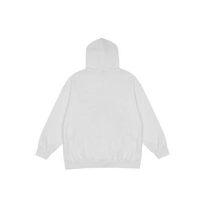 100% coton biologique Double tissu ombré blanc personnalisé pull sur sweat à capuche blanc uni hiver hommes pull à capuche - Product Image 5