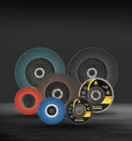 Disque à lamelles de 4,5 pouces (115 mm) pour le meulage du métal, grain 80, disque abrasif avec support en aluminium