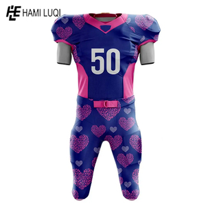 Venta al por mayor de camisetas de fútbol americano unisex personalizado sublimado uniforme impreso número más tamaño 100% poliéster conjuntos de ropa deportiva - Product Image 5