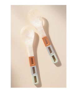 Elegant Resin Salad <b>Serving</b> <b>Spoon</b> and Fork Set Modern Luxury Party Cutlery with Eco-Friendly Design - Product Image 1