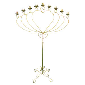 Candélabre en métal enduit de poudre d'argent fait à la main bougeoir à 8 bras pour la décoration de la maison pour les fêtes et les hôtels - Product Image 6