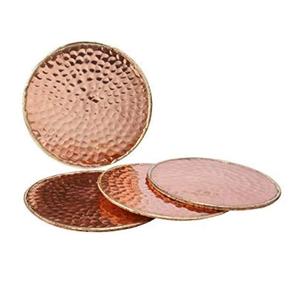 Posavasos de cobre 100%, tamaño personalizado, utensilios de cocina para el hogar y restaurantes, artículos para bebidas de oficina, posavasos para tazas de té, respetuoso con el medio ambiente - Product Image 1