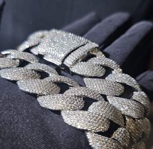 Luxury Rose <b>Gold</b> Plated Moissanite <b>Pendant</b> <b>Necklace</b> for <b>Men</b> Custom 925 Sterling Silver Iced Hip Hop Jewelry Gift - Product Image 3