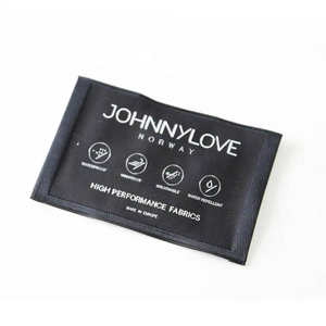 Étiquette tissée haute densité personnalisée pour vêtements, en satin, pliée en bout, étiquettes textiles pour vêtements, logo de col avec nom de marque personnalisé - Product Image 4