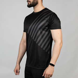 เสื้อยืดผู้ชายทรงสลิมฟิตคอกลมระบายอากาศได้ดีแห้งเร็ว - Product Image 5