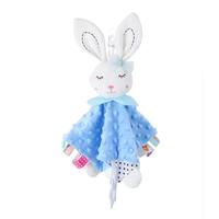 Couettes pour bébé, couverture, jouet en peluche, doudou avec anneau de dentition, cadeau pour nouveau-né, jouet en peluche lavable en machine
