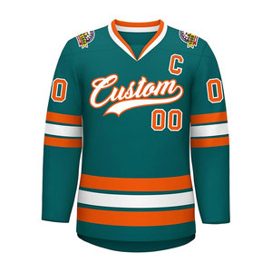 Maillots de hockey personnalisables grande taille, ensemble imprimé personnalisé avec nom d'équipe, numéro, logo, service OEM disponible, 100% polyester - Product Image 6