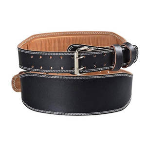 Nuevo diseño personalizado de cuero de vaca genuino Pro cinturón de levantamiento de pesas equipo de gimnasio de Fitness ajustable para hombres y mujeres - Product Image 2