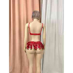 Traje de danza del vientre de talla grande con cuentas de sujetador de niña de alta demanda para mujer con alta calidad - Product Image 3