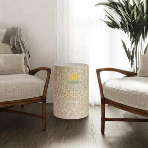 Exquisito DISEÑO FABRICACIÓN Natural madre de perla taburete estilo bohemio MOP mesa de centro Muebles al por mayor hecho a mano - Product Image 2